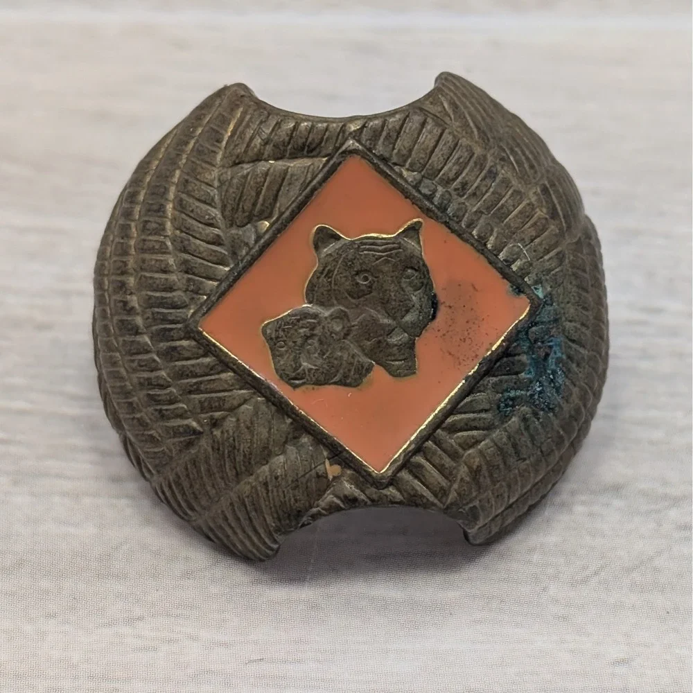 Vintage Tiger Rank Boy Scouts of America BSA Neckerchief Slide Bolo Tie